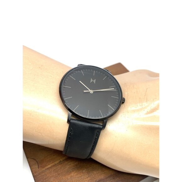 MVMT Men's Watch Quartz 28000088-D Legacy Slim Panther Black Dial Leather 42mm - Picture 5 of 13